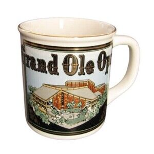 Grand Ole Opry Coffee Mug Nashville TN Souvenir Music White Ceramic Cup NEW